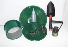 Load image into Gallery viewer, Green Mini Classifier Screen Gold Pan Panning Kit 10" & 8" Green
