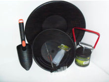 Load image into Gallery viewer, 10" & 14" BLACK GOLD PANS , BLACK SAND SEPARATER MAGNET, TWEEZERS AND 5 VIALS