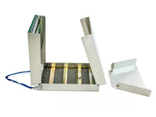 Load image into Gallery viewer, BLA6  50" Folding Aluminum Sluice Box & Gold Pan Kit with Black Pans