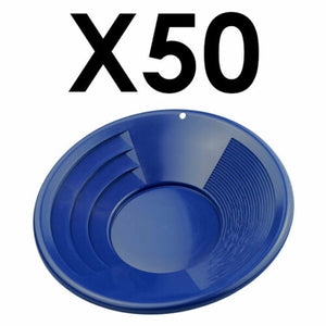 50 pack SE 12" PANNING GOLD PAN - BLUE
