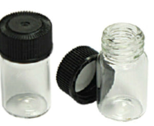 (5) MINI 1" GLASS VIALS BOTTLE FOR YOUR GOLD PAN GOLD!