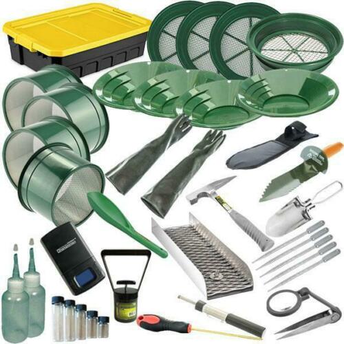 18 Piece Deluxe GOLD MINER'S Mining Kit w/ Pocket Sluice, Shovels, Pans &  More!