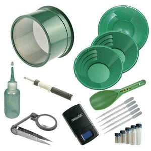 PJG Green Mini Gold Classifier Screen, Gold Pan Panning Kit & Gold Recovery Kit