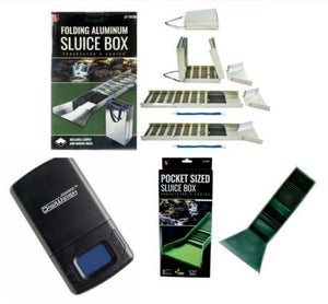 SE 50" Folding Aluminum Sluice Box Plus POCKET SLUICE BOX & POCKET SCALE