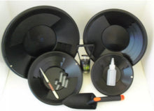 Load image into Gallery viewer, Black Gold Pan Panning Kit ! Pans Magnet, Vials, Sniffer, &amp; More!

